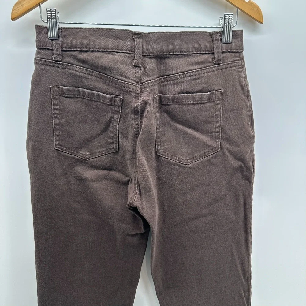Gloria Vanderbilt Amanda‎ Straight Jeans Womens 8P Brown Denim Stretch Mid Rise
